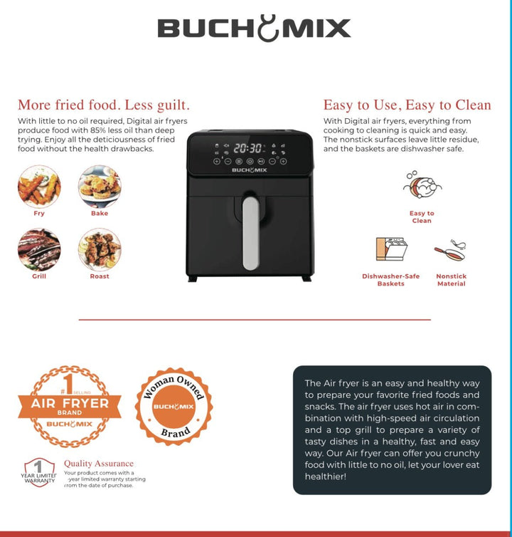 9L Large Capacity Digital Air fryer - Buchymix UK
