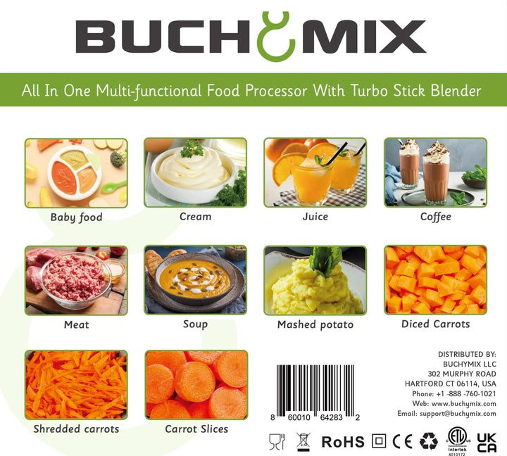 All In 1 Food processor + Turbostick Immersion Blender - Buchymix UK