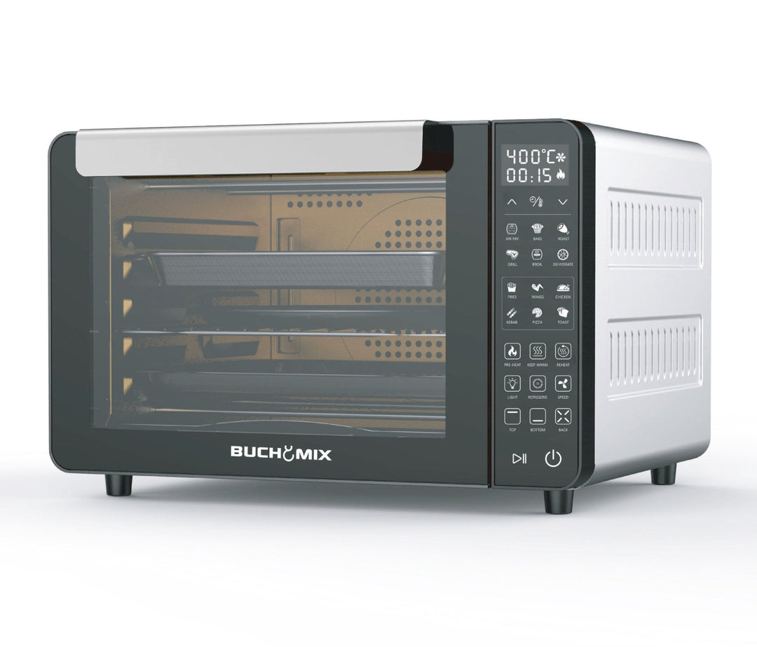 All in one Large Capacity Professional Dehydrator & Air Fryer Oven with 3D Heating Elements - 25Q - Buchymix UK