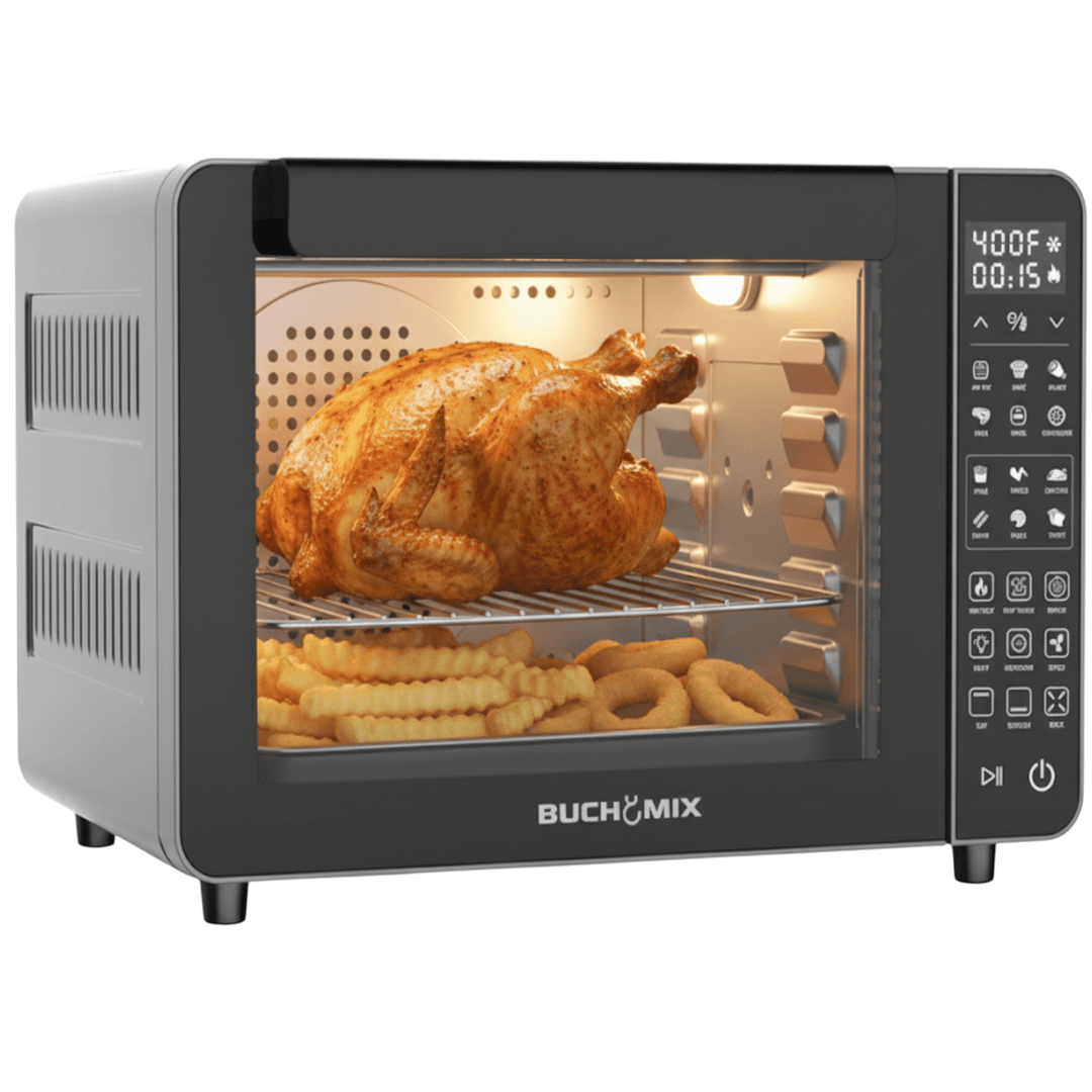 All in one Large Capacity Professional Dehydrator & Air Fryer Oven with 3D Heating Elements - 25Q - Buchymix UK