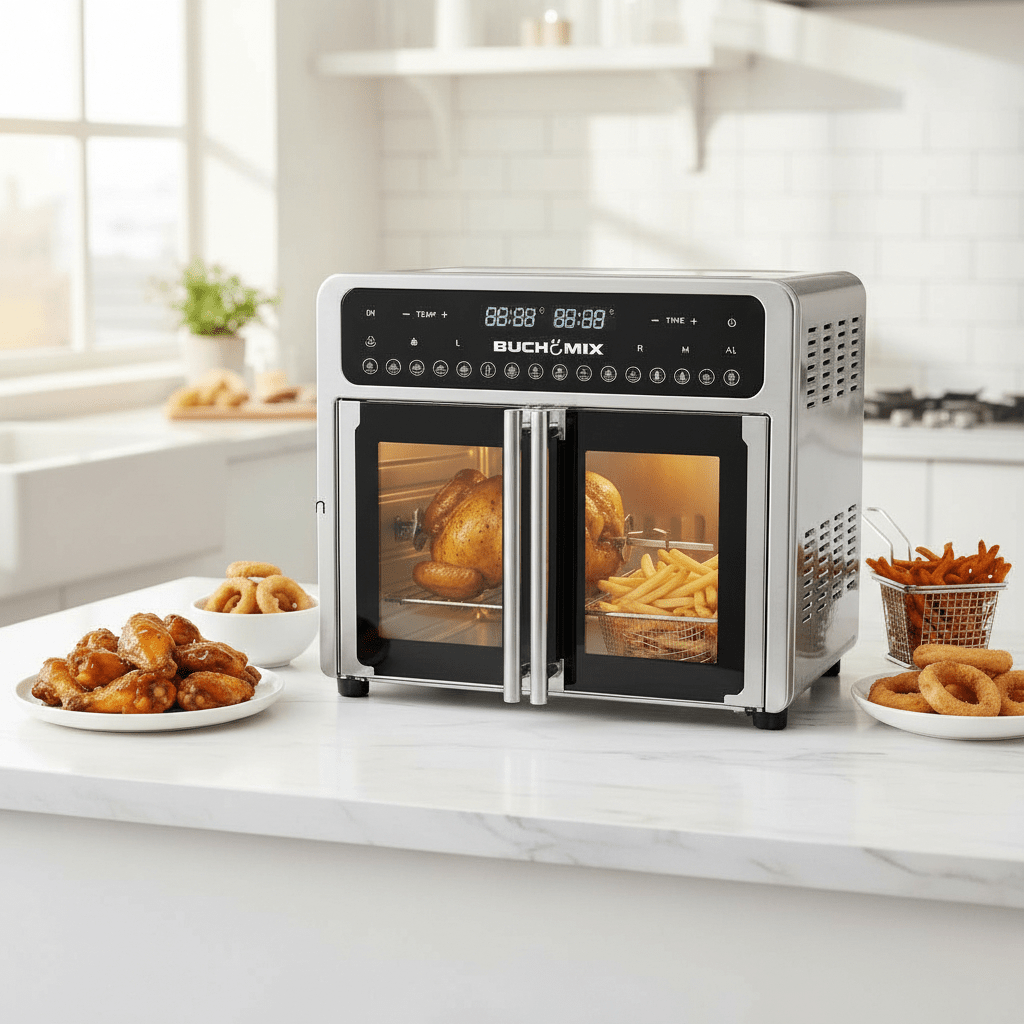 Dual Compartment 24L French Door Air Fryer Oven - Buchymix UK