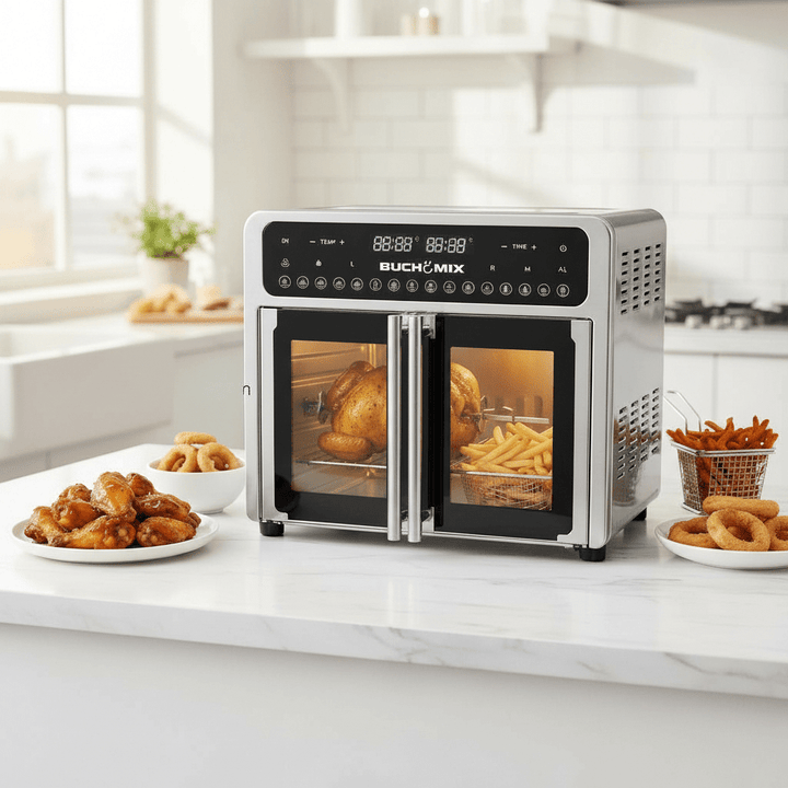 Dual Compartment 24L French Door Air Fryer Oven - Buchymix UK