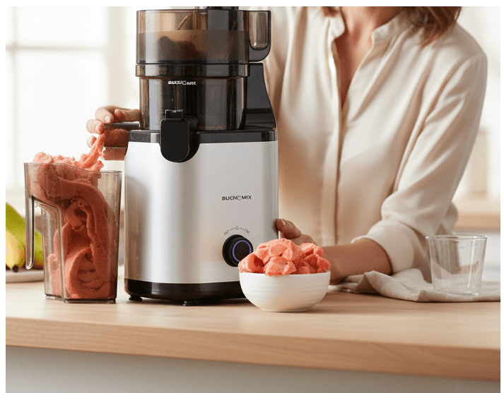 Hands - Free Automatic Feeding Cold Pressed Batch Juicer - Buchymix UK