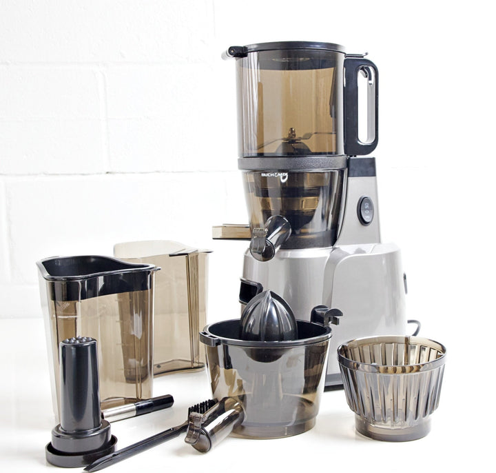 Hands Free Cold Pressed Batch Juicer With Heavy Duty Motor with Citrus Juicer - Buchymix UK