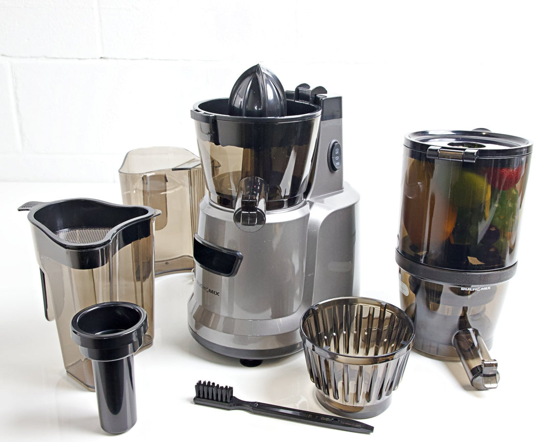 Hands Free Cold Pressed Batch Juicer With Heavy Duty Motor with Citrus Juicer - Buchymix UK