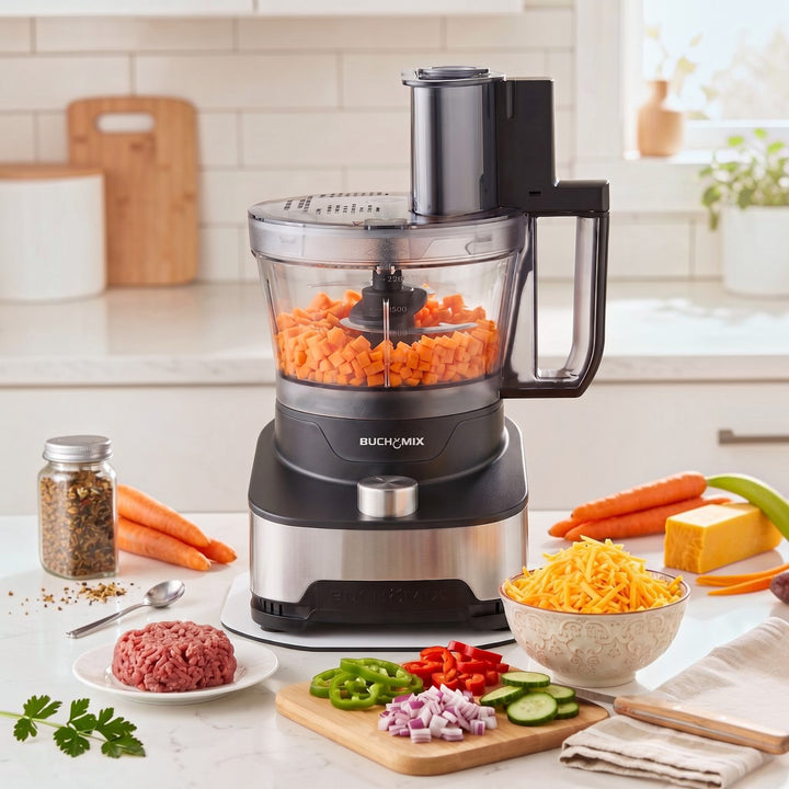 14 Cup All in 1 Pro Food Processor With Unbreakable BPA Free Bowl