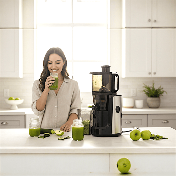 Multifunctional Hands Free Self Feeding Batch Juicer With Heavy Duty Motor - Buchymix UK