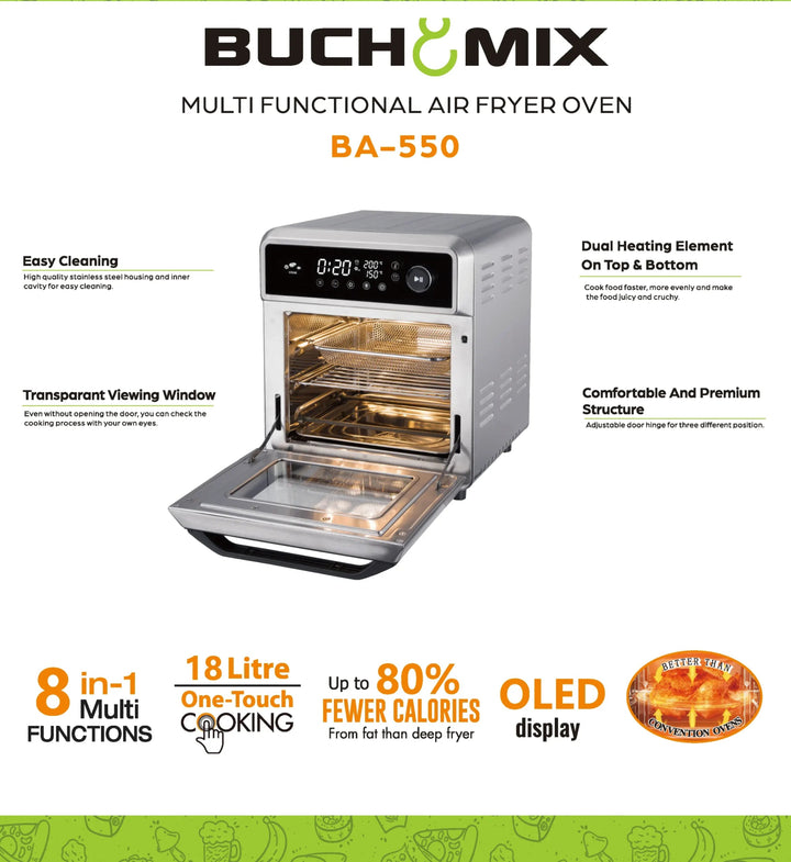 Premium 18L Multifunction Smart Air Fryer Oven - Buchymix UK